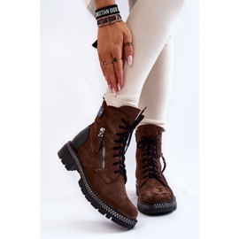 Semišové zateplené boty Laura Messi 2508 Brown hnědý 1 Semišové zateplené boty Laura Messi 2508 Brown hnědý 1