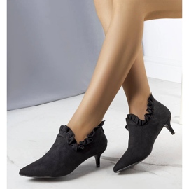 Černé lodičky se svrškem Gavri černý 2