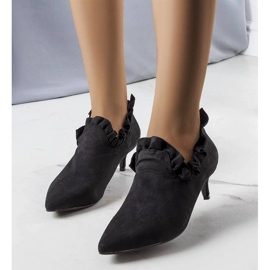 Černé lodičky se svrškem Gavri černý 1