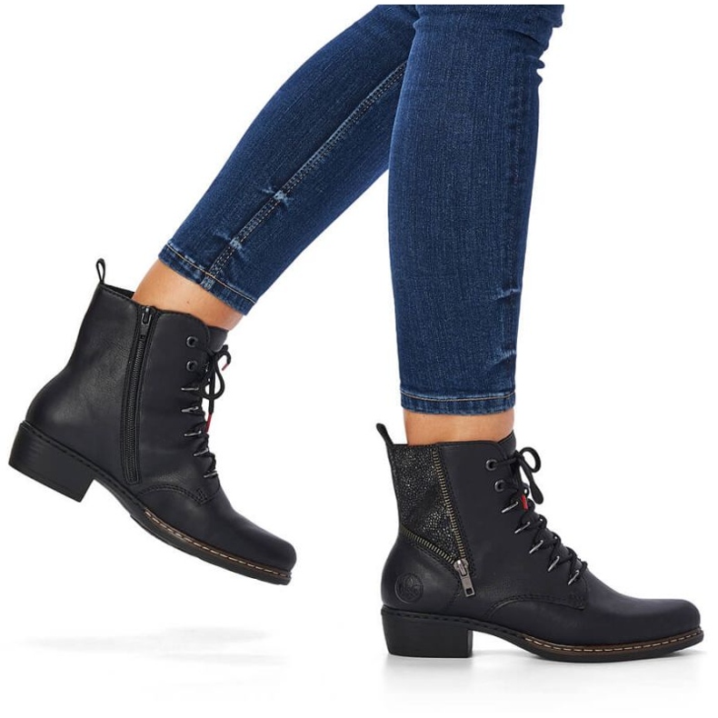 Pohodlné zateplené holínky Rieker W RKR485A černá 1