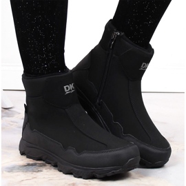 Vodotěsné trekové boty pro mládež zateplené černé DK 2462 černá 6