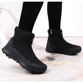 Vodotěsné trekové boty pro mládež zateplené černé DK 2462 černá 5