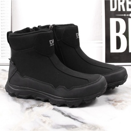 Vodotěsné trekové boty pro mládež zateplené černé DK 2462 černá 2