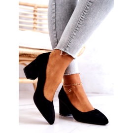 Semišové lodičky Sergio Leone PB411 Black černá 2