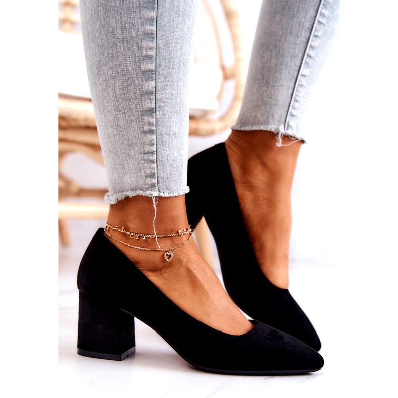 Semišové lodičky Sergio Leone PB411 Black černá 3