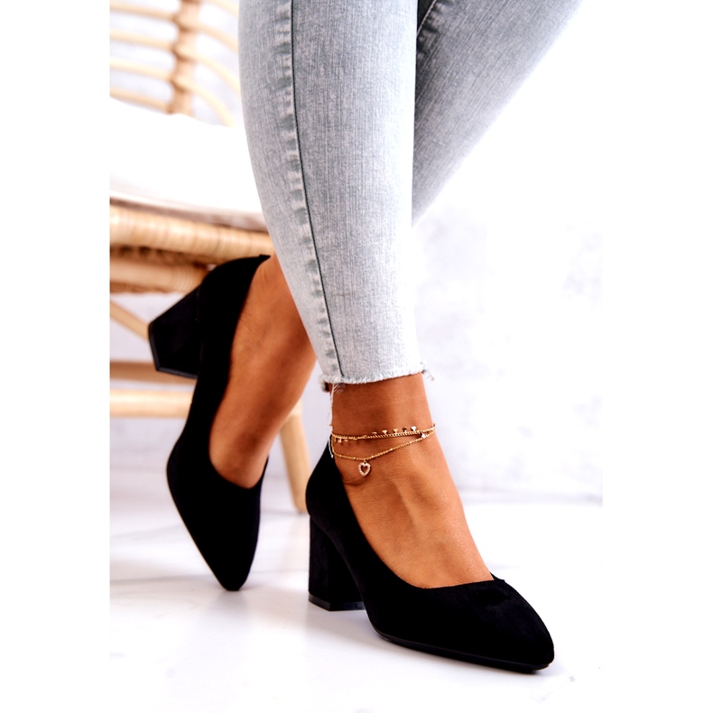 Semišové lodičky Sergio Leone PB411 Black černá 4