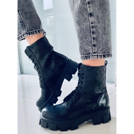 BM Alfre Black Šněrovací dělnice černý 1