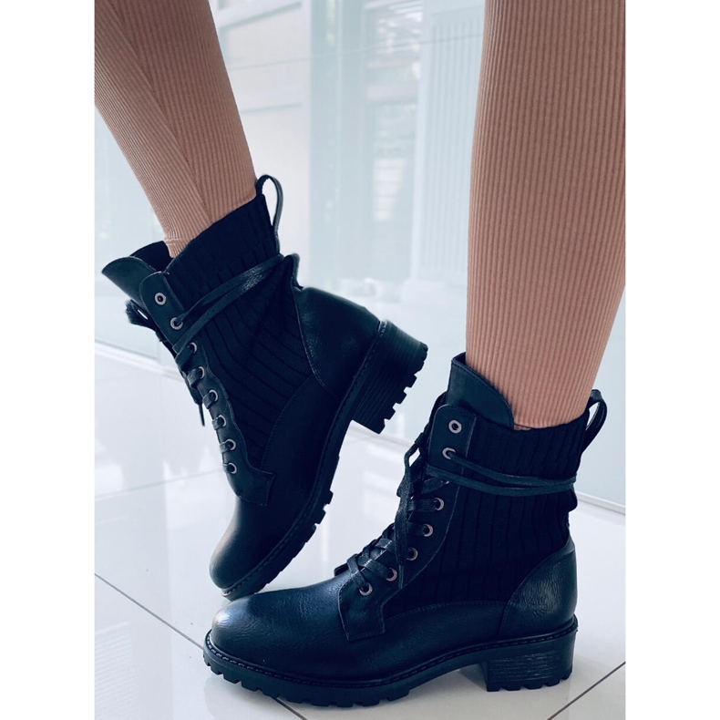 BM Kozačky s pružným svrškem Torvi Black černá 1