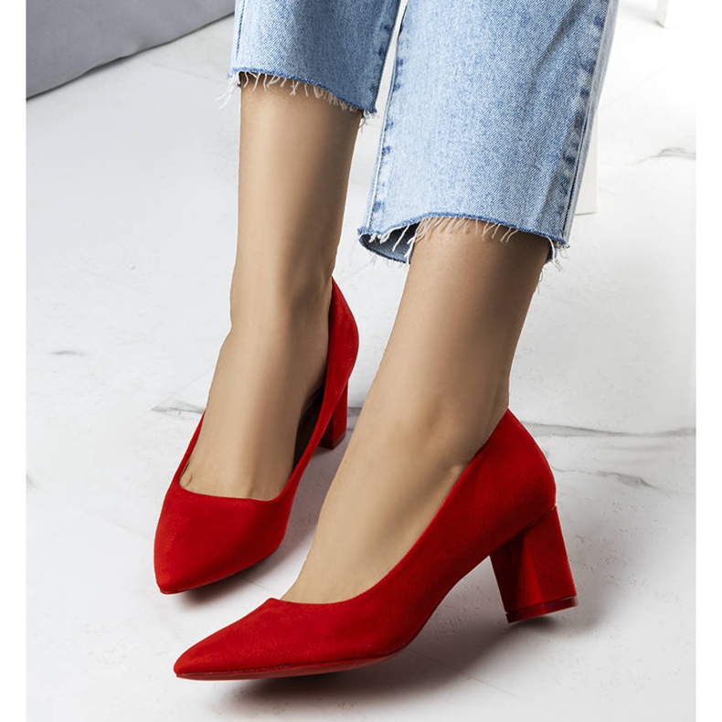 BM Demiki červené lodičky na vysokém podpatku 1