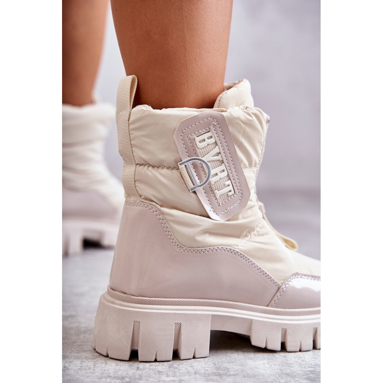 PM1 Dámské béžové teplé sněhule se zipem Marit béžový 2