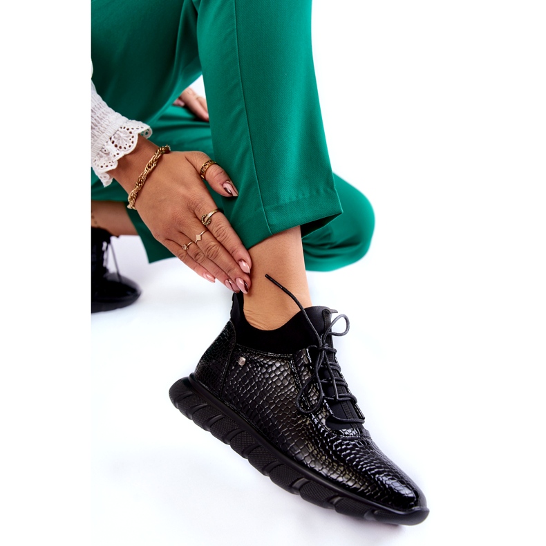 Vinceza Dámské lehké nazouvací tenisky černé Soroco černá 5