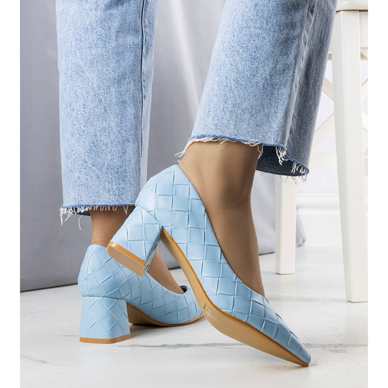 BM Modré lodičky na podpatku od Migne modrý 2 BM Modré lodičky na podpatku od Migne modrý 2