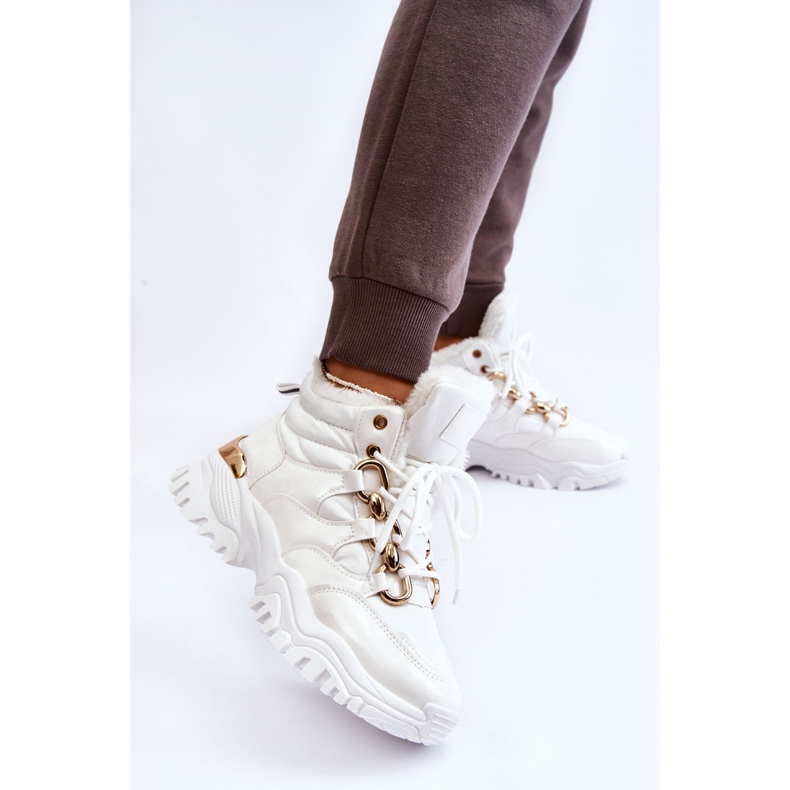 Dámské zateplené sportovní boty Lace-Up Trappers White Bastini bílý 2