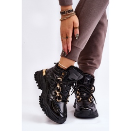 Dámské zateplené sportovní boty Lace-Up Trappers Black Bastini černý 1