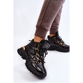 Dámské zateplené sportovní boty Lace-Up Trappers Black Bastini černý 2