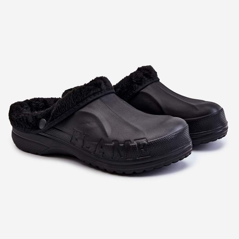 PM2 Pánské zateplené skluzavky Crocs Black Calmo černý 2