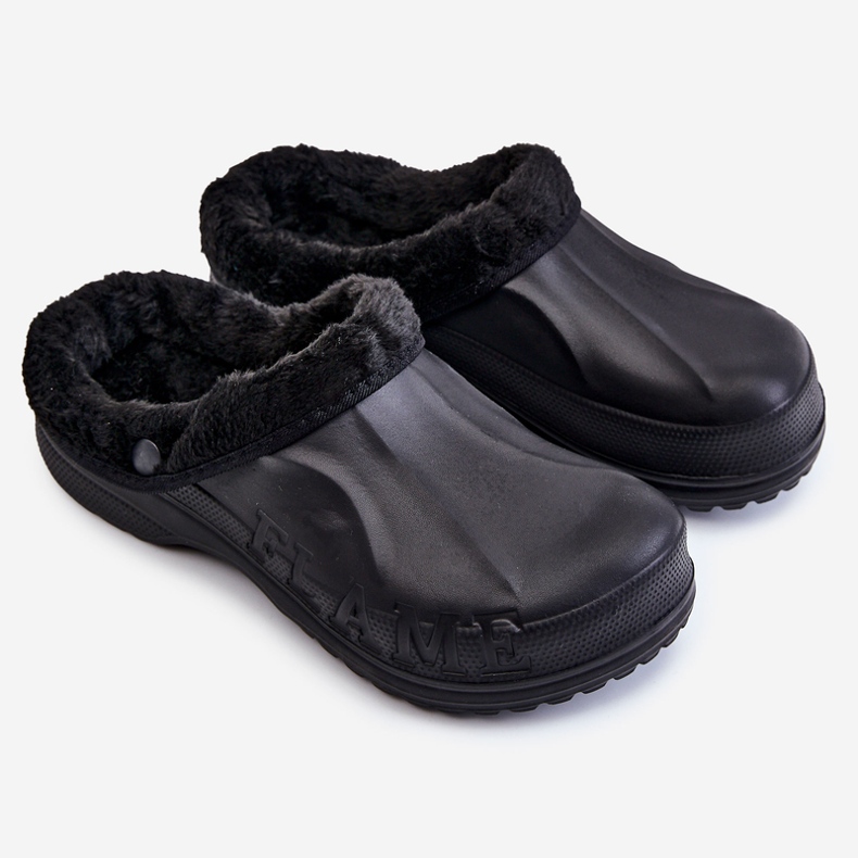 PM2 Pánské zateplené skluzavky Crocs Black Calmo černý 1