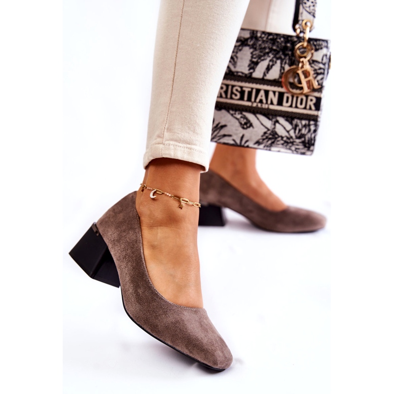 Semišové lodičky La.Fi 230034G-SU Šedá 2