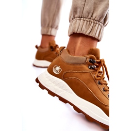 Dámské izolované velbloudí trekkingové boty hnědý 3