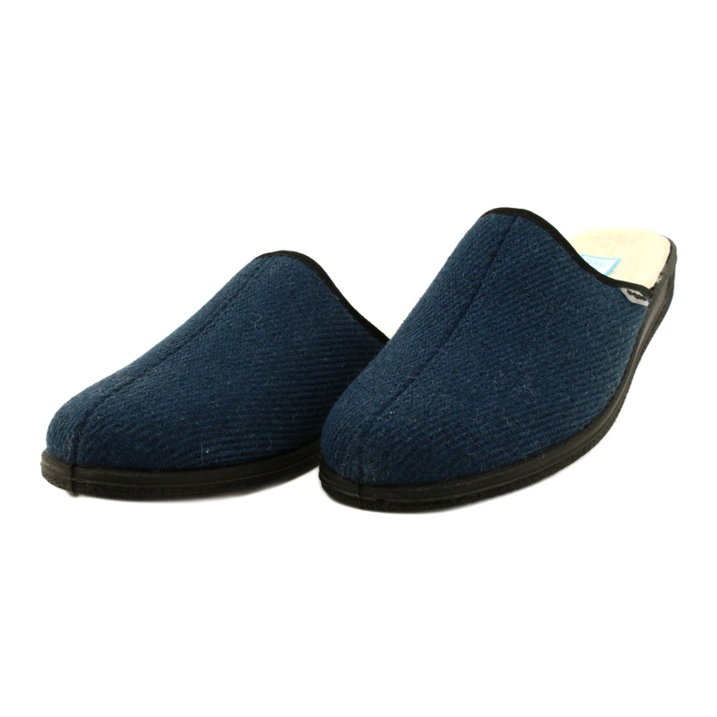 Pánské pantofle Befado zateplené ovčí kožešinou pu 000M325, tmavě modrá modrý 3