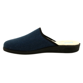 Pánské pantofle Befado zateplené ovčí kožešinou pu 000M325, tmavě modrá modrý 2