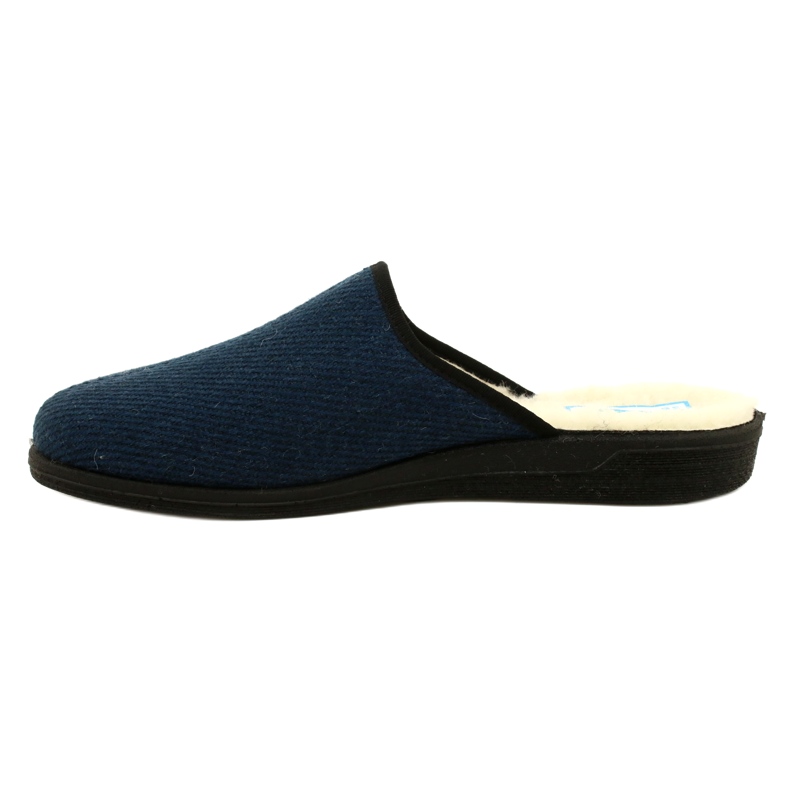 Pánské pantofle Befado zateplené ovčí kožešinou pu 000M325, tmavě modrá modrý 2