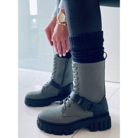 BM Ploché šněrovací kozačky Kieran Green zelená 2