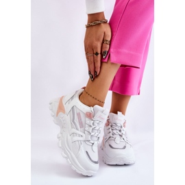 BM Módní dámské tenisky na platformě bílo-růžové biko bílý růžový 1