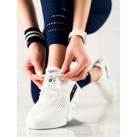 Prolamované dámské tenisky Big Star JJ274271 bílý 2