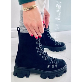 BM Černé šněrovací pracovní boty Conor černá 1