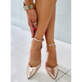 PA1 Dámské kovové podpatky Christa Champagne zlatý 2