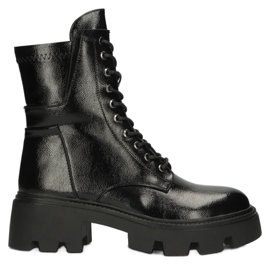 Dámské lesklé izolované boty Filippo DBT4095 Black černý 1