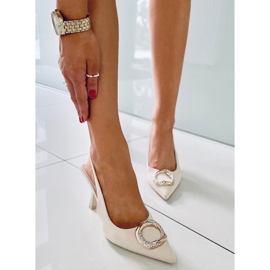 BM Lodičky na otevřeném podpatku od Constance Beige béžový 1 BM Lodičky na otevřeném podpatku od Constance Beige béžový 1