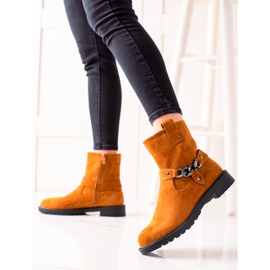 Weide Klasické semišové dělníky oranžový 1