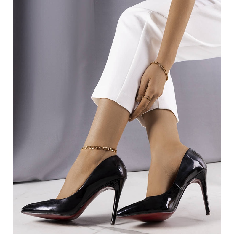 PA1 Černé lakované vysoké podpatky Zayd černá 1