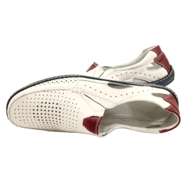 Olivier Pánské bílé kožené mokasíny 901 letní boty bílý 5