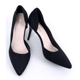 PA1 Vykrojené semišové lodičky od Samira Black černý 1