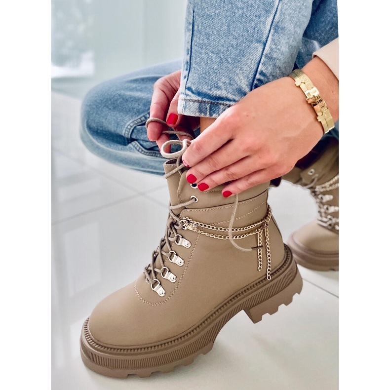 PA1 Boty Hudson Apricot Trapper béžový 2