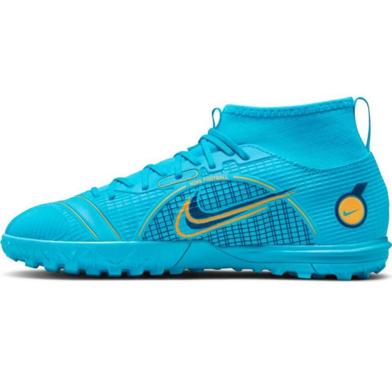 Kopačky Nike Mercurial Superfly 8 Academy Tf Jr DJ2864 484 modrý modrý 1
