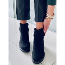 BM Aretha Black kozačky na širokém podpatku černá 2