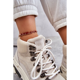 Dámská vysoká sportovní obuv GOE KK2N4097 Světle béžová béžový 2