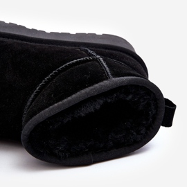 Módní semišové nízké boty do sněhu Black Nucca černý 1