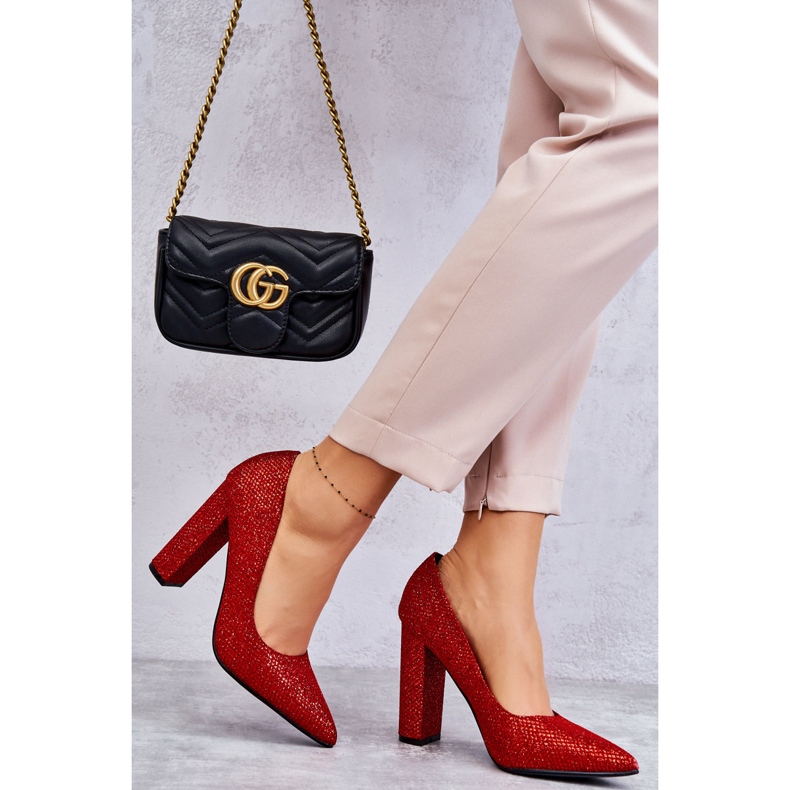 Lesklé lodičky Na červeném Podpatku Elmira 2 Lesklé lodičky Na červeném Podpatku Elmira 2