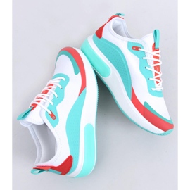 Bílé dámské sportovní boty YK106 BÍLÁ / MODRÁ bílý 1 Bílé dámské sportovní boty YK106 BÍLÁ / MODRÁ bílý 1