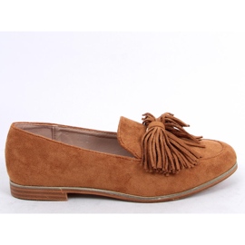 BM Dámské mokasíny s třásněmi velbloud T357P Camel hnědý 7