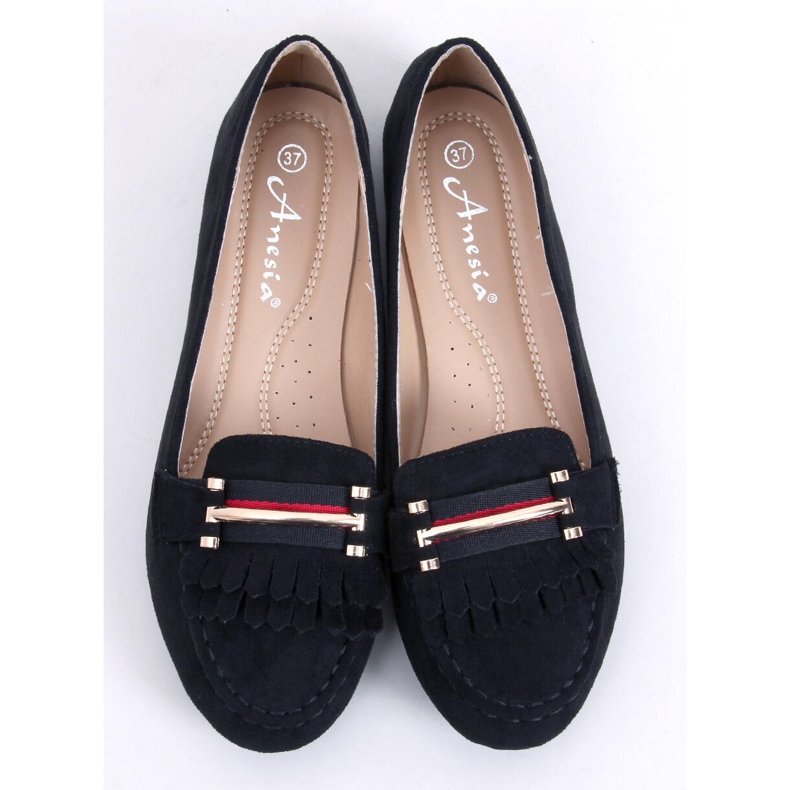 Černé dámské mokasíny 88-381 Black černý 1