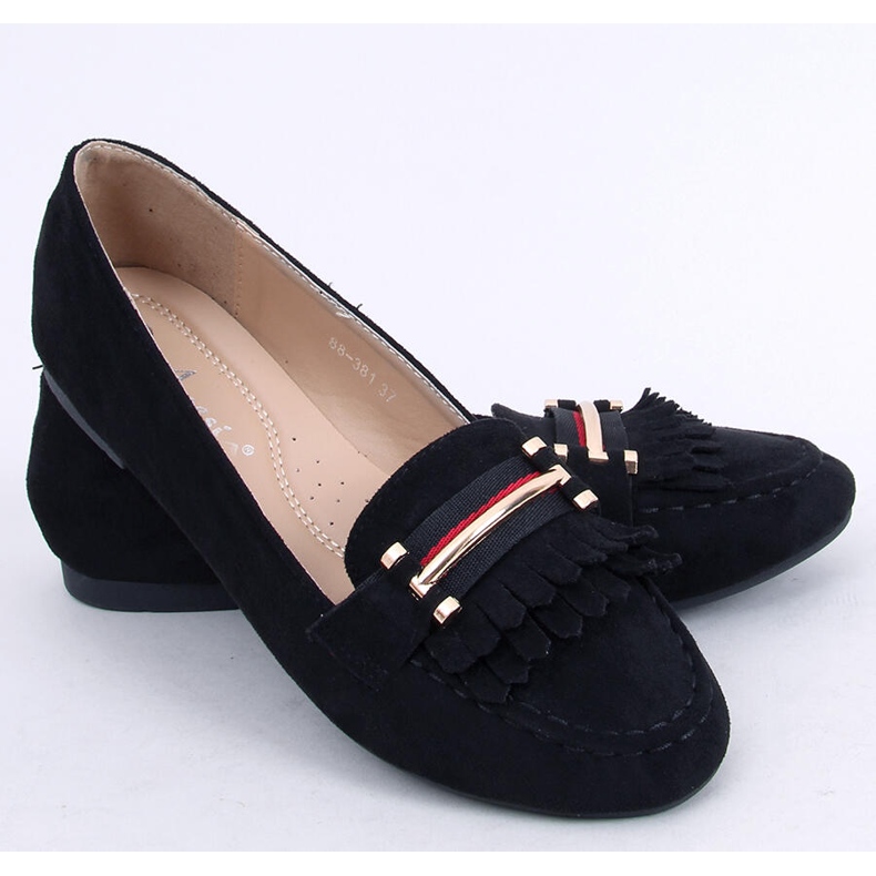 Černé dámské mokasíny 88-381 Black černý 2