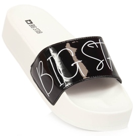 Dámské černé lakované pantofle na platformě Big Star JJ274A276 černá 1