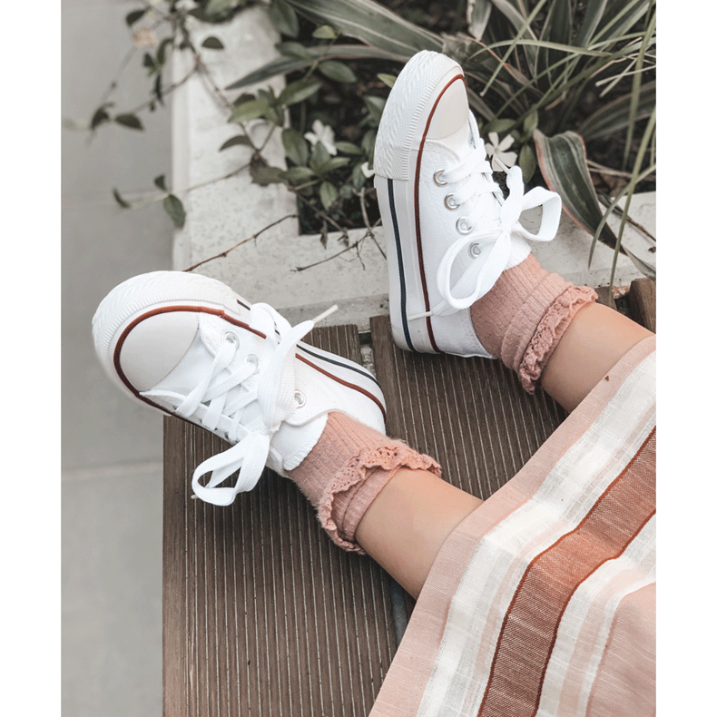 Bílé dětské tenisky Filemon Classic bílý 2 Bílé dětské tenisky Filemon Classic bílý 2