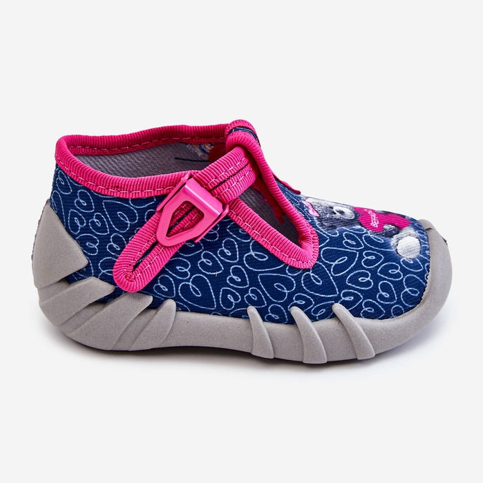 BEFADO S.A. Boty Pantofle Befado Bear 110P469 Navy-Pink námořnická modř růžový 2